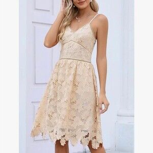 NEW Women floral lace dress coquette elegant dainty XXL romantic fairy